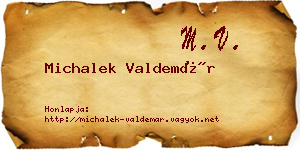 Michalek Valdemár névjegykártya